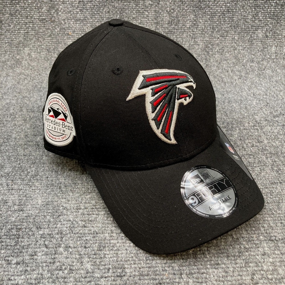 New Era Mens Hat Adjustable NWT Black Atlanta Falcons Inaugural Game Patch OSFM
